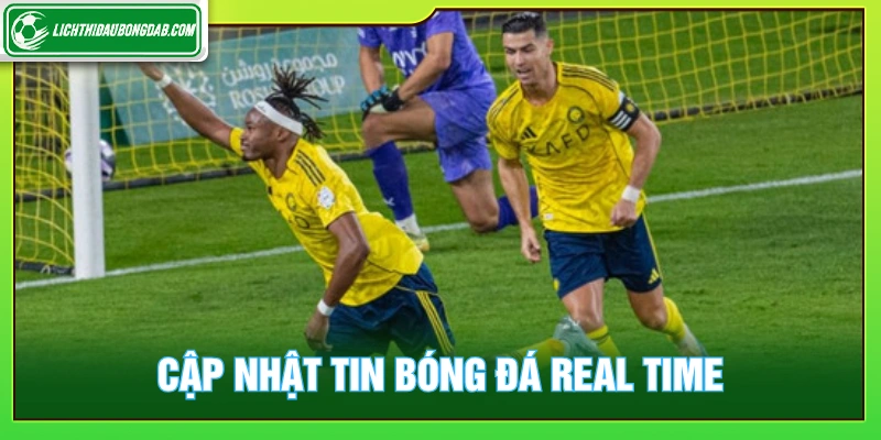 Dữ liệu bóng đá được nâng cấp theo real time